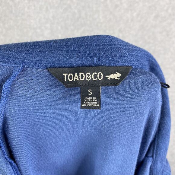 Toad & Co Blue Hibernation Quarter Zip Sweater Dress Size Small - Picture 6 of 6